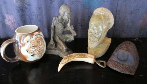 BOX SPECIAL - AFRICAN HAND CARVED SOAP STONE & OTHER