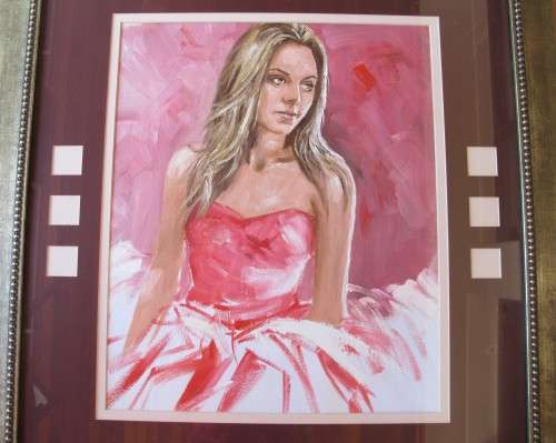 REDISH - OIL PAINTING FRAMED BEHINED GLASS BY DANIE CRONJIE