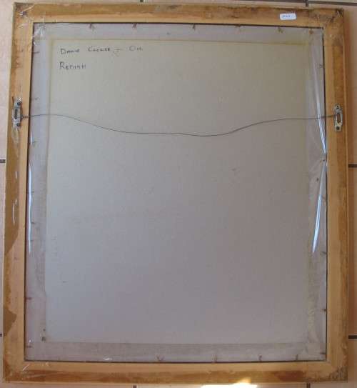 REDISH - OIL PAINTING FRAMED BEHINED GLASS BY DANIE CRONJIE