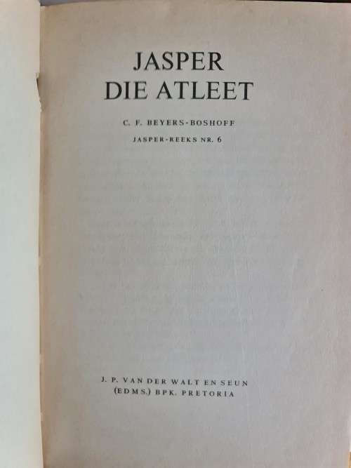Jasper die Atleet, C F Beyers-Boshoff