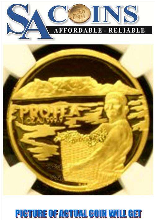 XRARE * WINE 1OZ* 1998 PROTEA PROOF 1 OUNCE GOLD COIN ** WINE ** PF69 ULTRA CAMEO-NGC GRADED  R21000