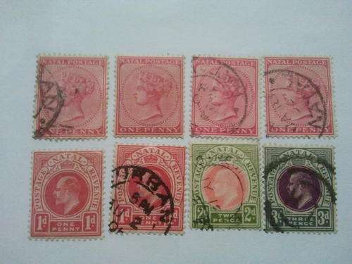 used - ( 1 X UNUSED !!) ASST. NATAL COLONY STAMPS @ R1 !!!!