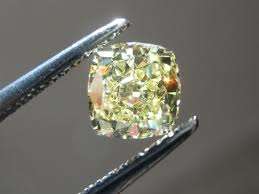 MAGNIFICENT FANCY YELLOW .77 ct SI1 CUSHION CUT DIAMOND STARTING AT R1 !!!