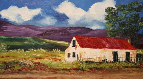DEBRA ROUSSEAU "The Barn house" Original direct from Artist