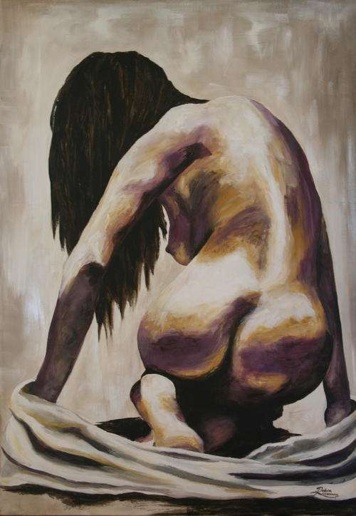 DEBRA ROUSSEAU  " Abstract Nude" CRAZY MARK DOWN PRICE Original direct from Artist