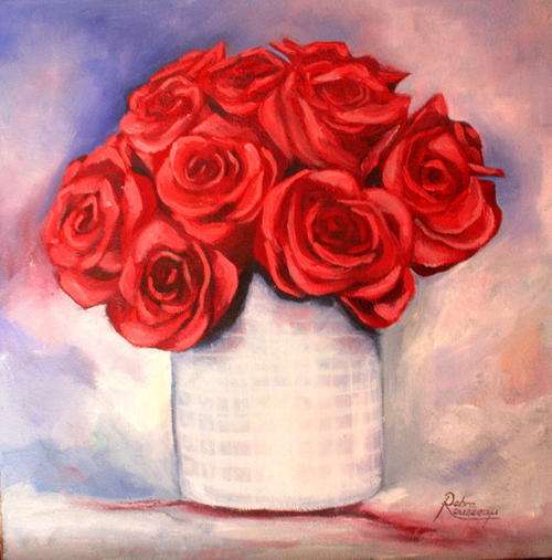 DEBRA ROUSSEAU  " Posy of Roses" Original direct from Artist