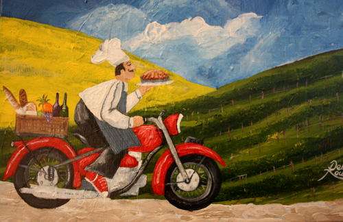 DEBRA ROUSSEAU  "On the way to the Farmers house" original oil direct from artist