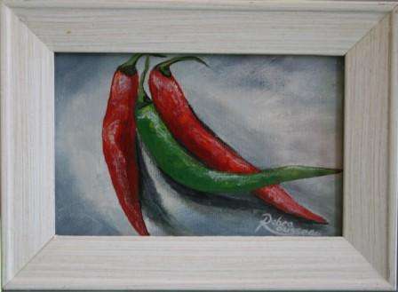 DEBRA ROUSSEAU  "Chillies 3" original direct from artist
