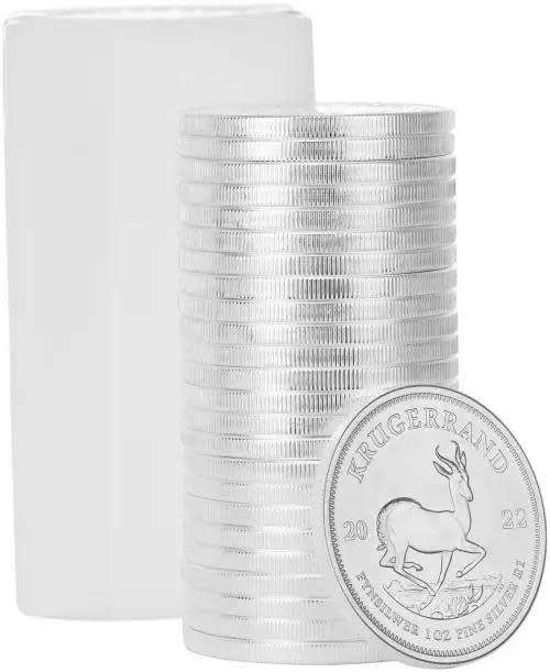 2022 Silver Krugerrand 1 oz Bullion Coin Tube - 25 Coins