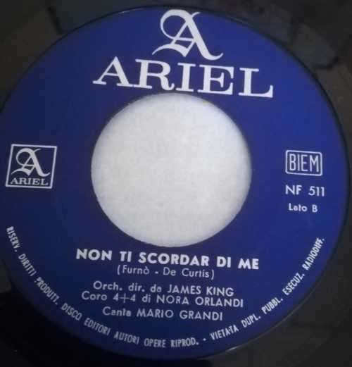 MARIO GRANDI - Signed - 45RPM RECORD