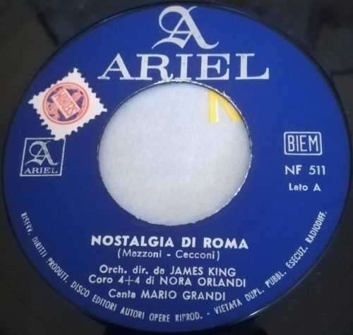 MARIO GRANDI - Signed - 45RPM RECORD