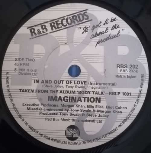 IMAGINATION - IN AND OUT OF LOVE 45RPM RECORD