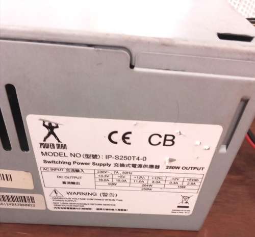 Power man Power Supply 250W output.