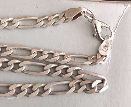 Men`s Sterling Silver Necklace. Made in Italy. Lenght 56cm. Width of links 4mm.