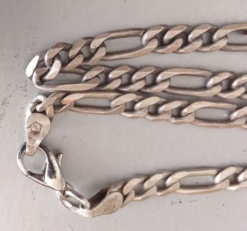 Men`s Sterling Silver Necklace. Made in Italy. Lenght 56cm. Width of links 4mm.