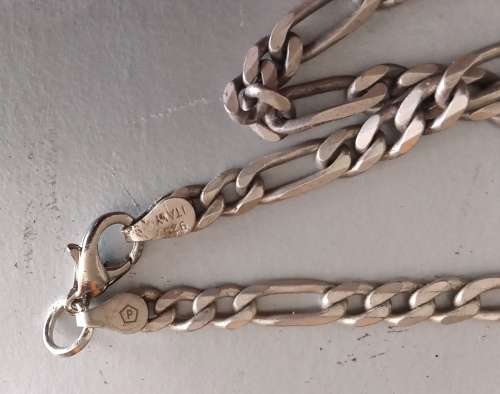 Men`s Sterling Silver Necklace. Made in Italy. Lenght 56cm. Width of links 4mm.