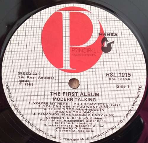 MODERN TALKING - THE 1SR ALBUM LP VINYL RECORD