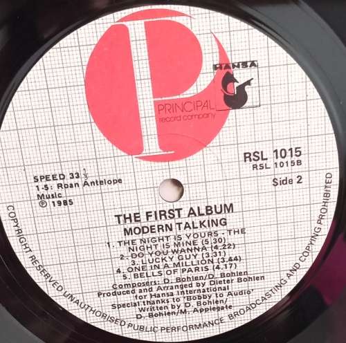 MODERN TALKING - THE 1SR ALBUM LP VINYL RECORD