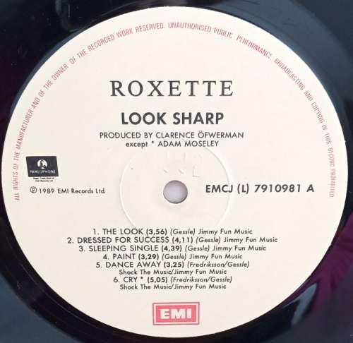 ROXETTE - LOOK SHARP LP VINYL RECORD