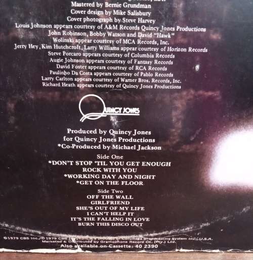 MICHAEL JACKSON - OFF THE WALL LP VINYL RECORD