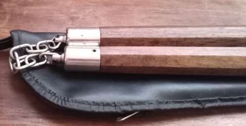 Nunchakus in zipper pouch. Lenght 30 cm.