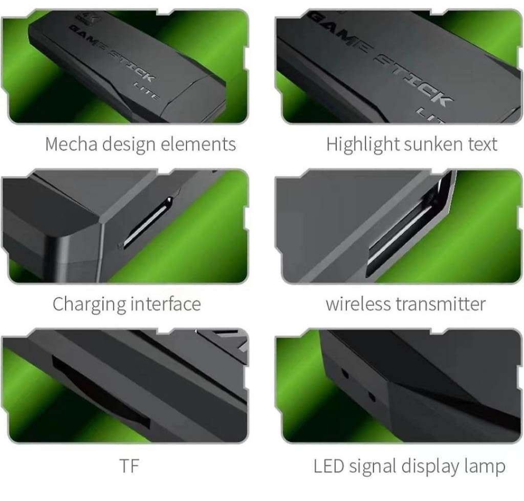 COMBO RETRO ARCADE GAME HDMI GAME STICK WITH BATTERY CHARGER AND 4 AAA BATTERIES. NEW