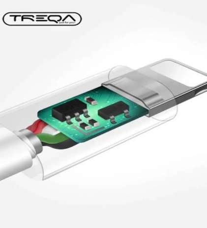 Treqa CA-820 Data & Charging Cable 3 in 1 Lightning Pin, V8 And Type C 2A -3-in-1 USB charging cable