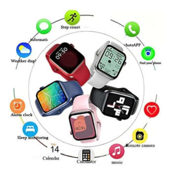 New HW22 Pro Series 7 Smart Watch Men Wireless Charger Heart Rate Women Smartwatch