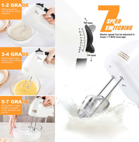 Electric Hand Mixer 7 Speed