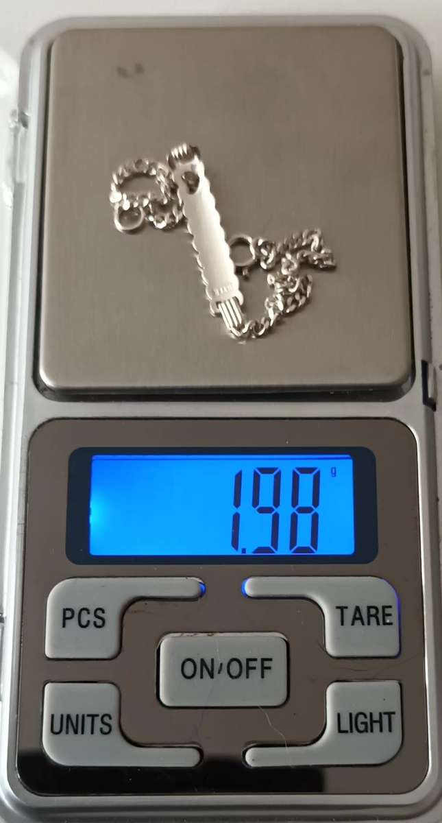 Sterling Silver engravable baby bracelet. 1.98g.