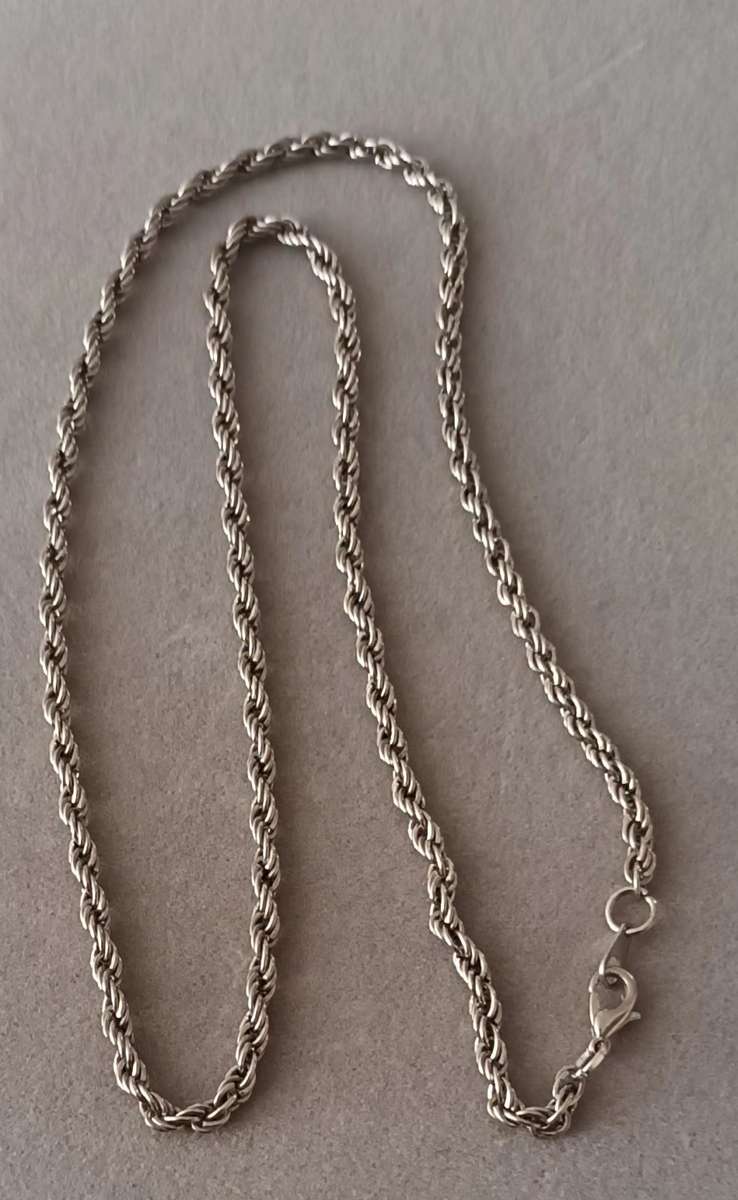 Stainless Steel Rope Necklace. 19.1g. 60cm.
