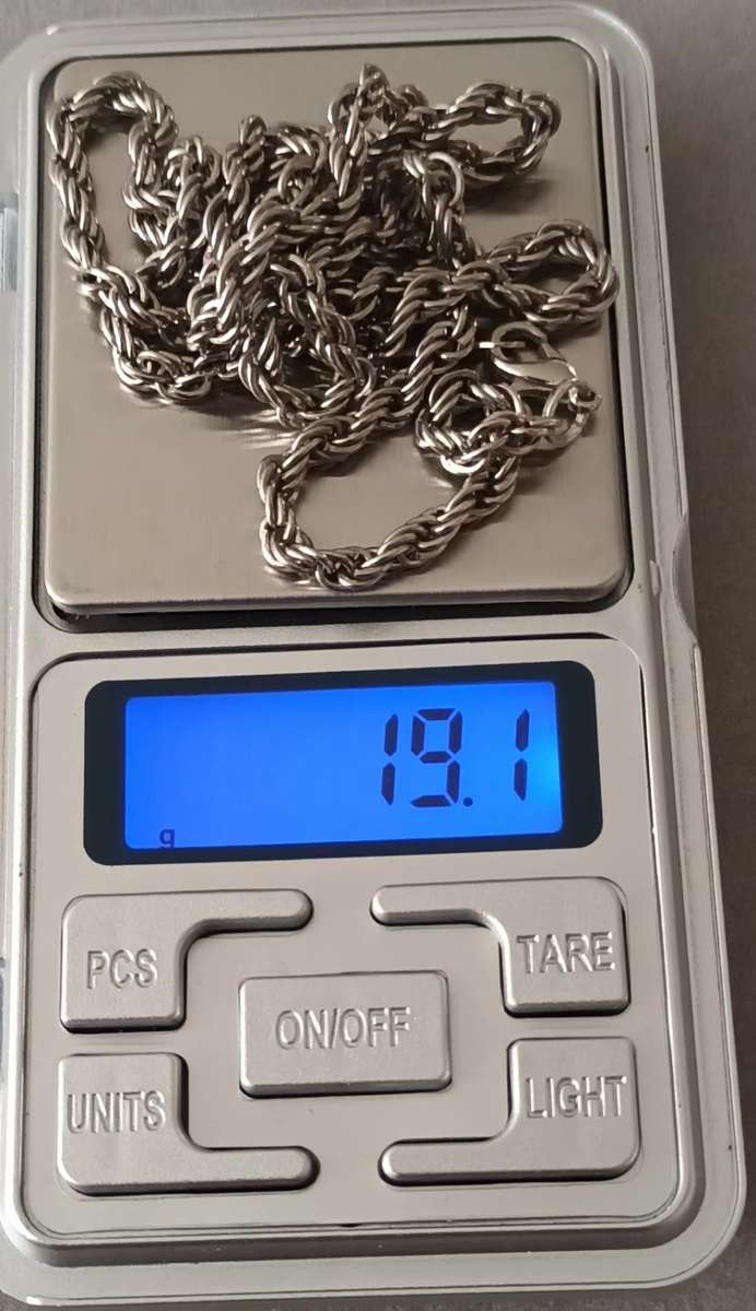 Stainless Steel Rope Necklace. 19.1g. 60cm.