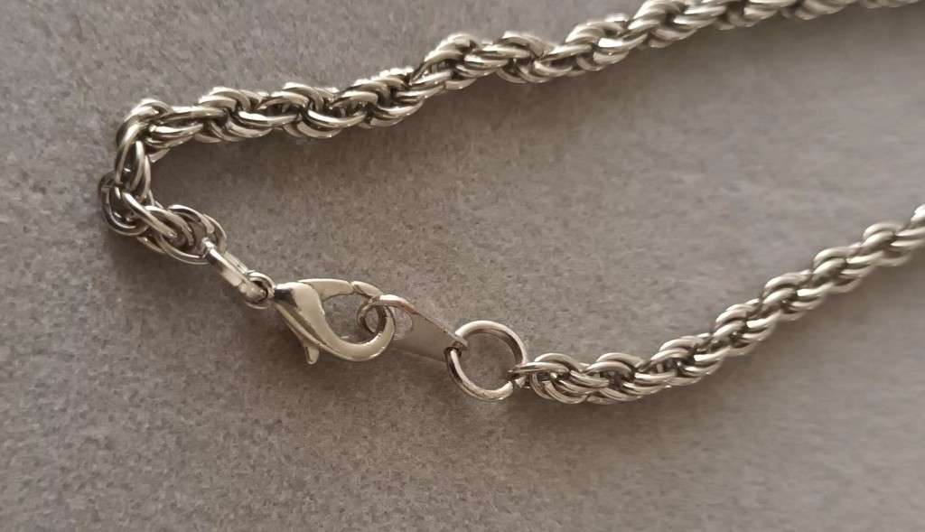 Stainless Steel Rope Necklace. 19.1g. 60cm.