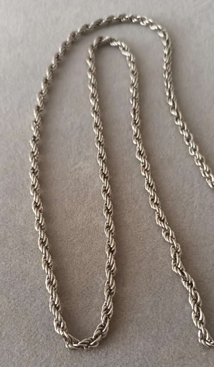 Stainless Steel Rope Necklace. 19.1g. 60cm.