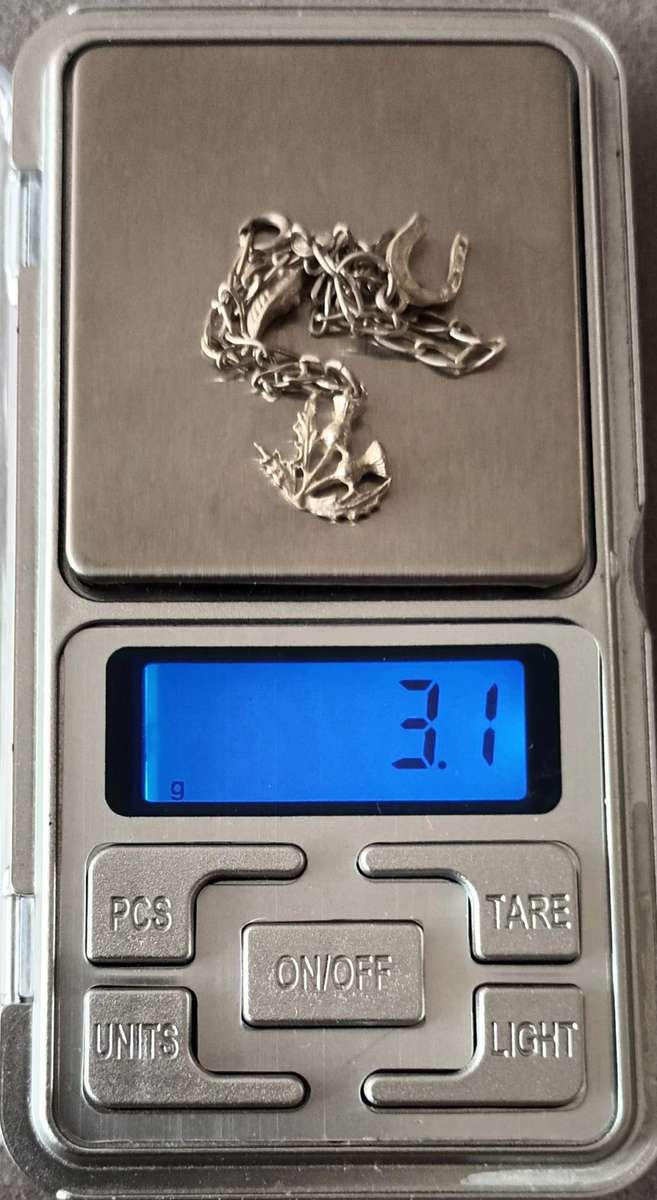 Sterling Silver Charm Bracelet. 3.1g. 18cm.