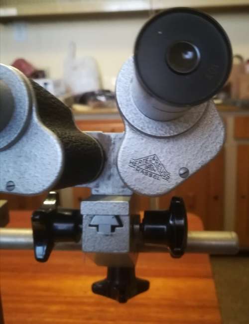 **Rare** Hertel and Reuss Stereo Optik Kassel magnifying loupe Binocular Dissecting.