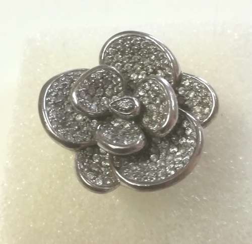 GEORGINI Sterling Silver Flower Ring. 925. Size P.