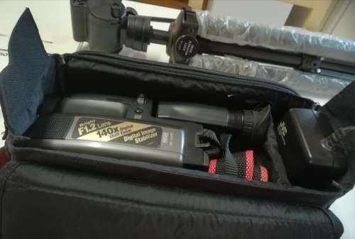 JVC VIDEO CAMERA MODEL GR - AX860. COMES WITH TRIPOD AND CARRY CASE & REMOTE CONTROL.