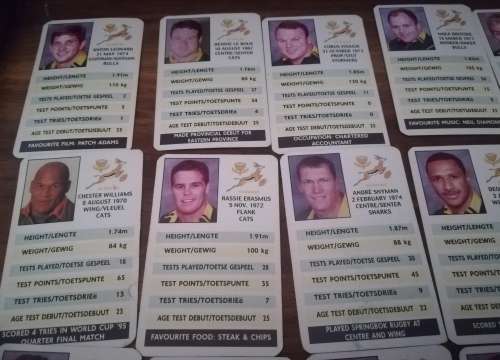 COLLECTABLE S. A. RUGBY 2000 SPORTS CARDS