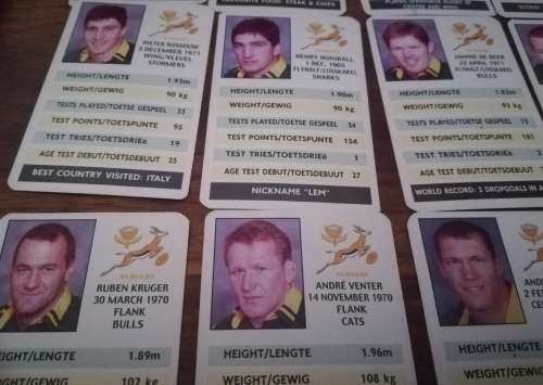 COLLECTABLE S. A. RUGBY 2000 SPORTS CARDS