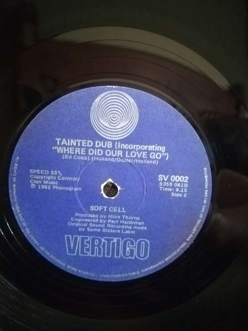SOFT CELL - TAINTED LOVE LP VINYL RECORD