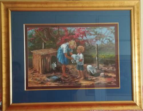 Oil Painting by Lienkie Lombard.  Width 93cm. Length 1.7m.