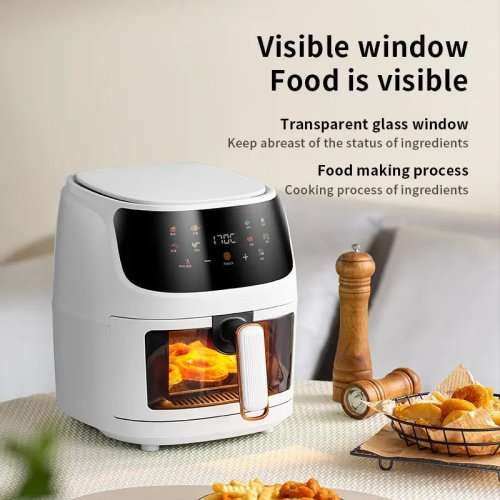 Silver Crest XXL Air Fryer with Clear View Food Basket - Off White