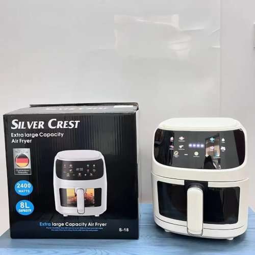Silver Crest XXL Air Fryer with Clear View Food Basket - Off White