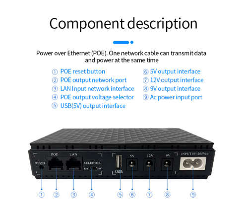 Uninterrupted Mini DC UPS Backup WIFI Power Supply