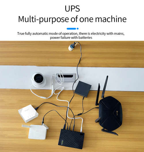 Uninterrupted Mini DC UPS Backup WIFI Power Supply