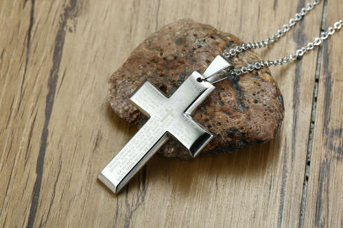 Stainless steel  cross pendant & chain