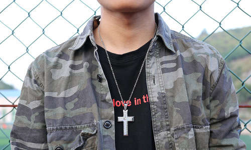Stainless steel  cross pendant & chain