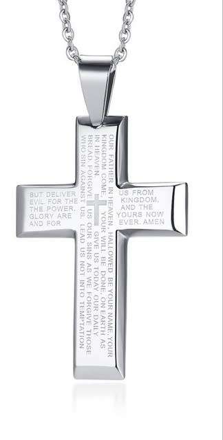 Stainless steel  cross pendant & chain