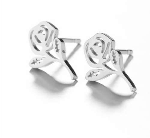 Rose Flower Stud Earrings